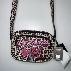 9090 girl ×Ed Hardy Leopard Boston Bag Ed Hardy | Bags | Nwt Ed Hardy
